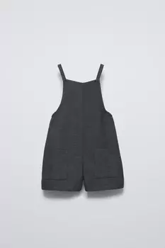 Комбинезон с завязочными лентами ZARA, серый