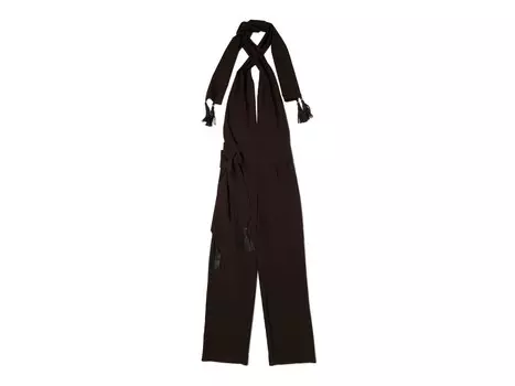 Комбинезон Salvatore Ferragamo с бахромой, темно-коричневый