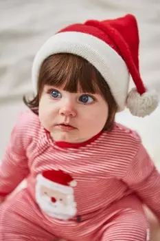 Комбинезон Санта-Клауса с аппликацией и застежкой-молнией Jojo Maman Bb, красный