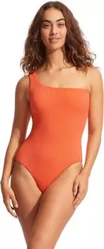 Комбинезон Sea Dive на одно плечо Seafolly, цвет Mandarin