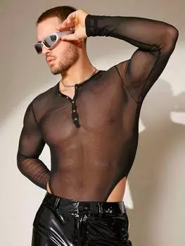 Комбинезон сетчатый FeverCity мужской, черный