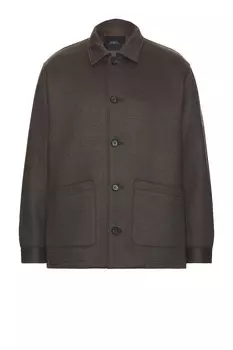 Комбинезон шерстяная куртка-рубашка SATURDAYS NYC, серо-коричневый
