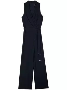 Комбинезон широкого кроя с косым воротником DKNY, синий