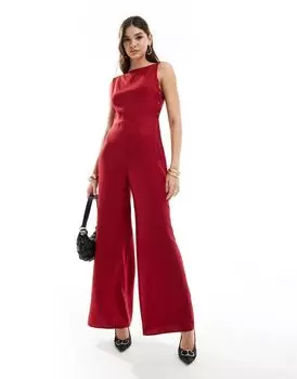 Комбинезон широкого кроя с высоким воротником и пуговицами ASOS DESIGN
