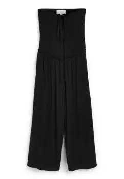 Комбинезон SHIRRED BANDEAU JUMPSUIT Next, черный