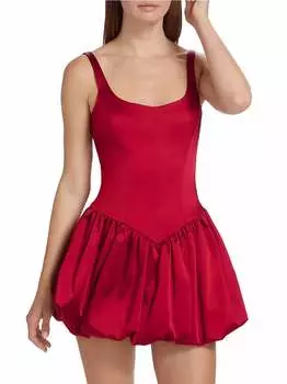 Комбинезон-шорты Bettina в рубиновом цвете Amanda Uprichard, цвет ruby