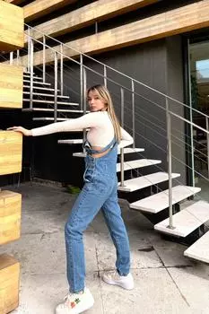 Комбинезон - Синий - Классический крой Trend Alaat Stili, синий