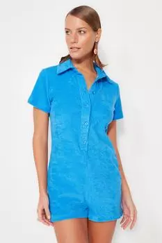 Комбинезон - Синий - Классический крой Trendyol, синий