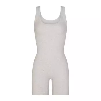 Комбинезон SKIMS Cotton Rib, цвет Light Heather Grey