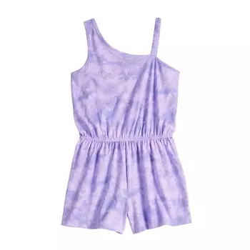 Комбинезон SO на одно плечо для девочек 6–20 лет обычного и большого размера, цвет Purple Dye