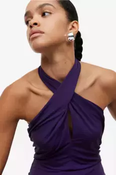 Комбинезон со шнурками за шеей H&M, фиолетовый