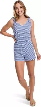 Комбинезон Southern Tide Tillie Stripe Sunfarer Tie Shoulder Romper, цвет Nautical Navy