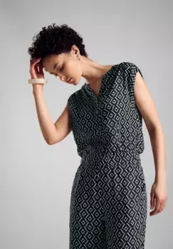 Комбинезон STREET ONE с планкой на пуговицах, зеленый