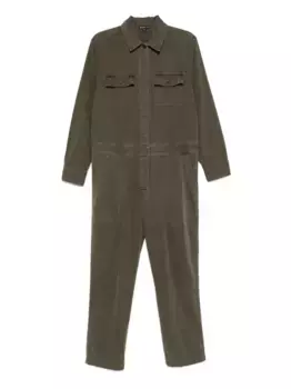 Комбинезон стретч-в елочку James Perse, зеленый