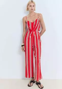 Комбинезон STRIPED WITH CUT-OUT Mango, красный