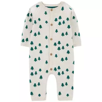 Комбинезон-свитер на пуговицах для мальчика Carter Carter's, цвет Tree