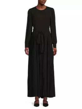 Комбинезон T Tahari с широкими штанинами и поясом, черный