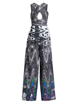 Комбинезон Tammi с абстрактным принтом и вырезами Kimberly Goldson, черный