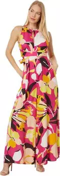 Комбинезон Ted Baker Molliah Halterneck Jumpsuit with Wrap Bodice Detail, цвет Bright Pink