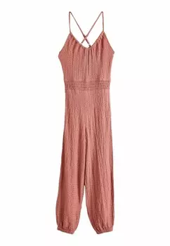 Комбинезон TEXTURED CROSS BACK SLEEVELESS, REGULAR FIT Next, фуксия пестрая