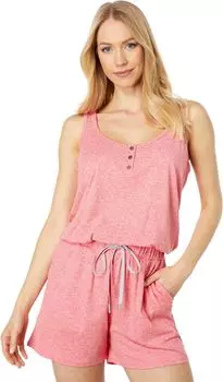 Комбинезон THRIVE SOCIETE Henley Romper, цвет Heather Coral Reef