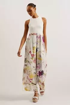 Комбинезон Tirsso с вязанным лифом в рубчик Ted Baker, белый