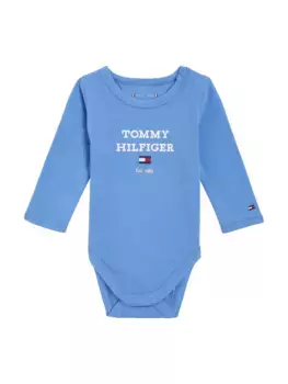 Комбинезон Tommy Hilfiger "BABY TH LOGO BODY L/S", с надписью-логотипом, цвет Blue Spell