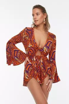 Комбинезон Trendyol с абстрактным узором и завязками