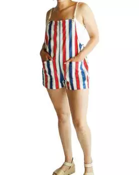 Комбинезон Trude из денима в полоску для яхт-клуба Show Me Your Mumu, цвет yacht club stripe denim