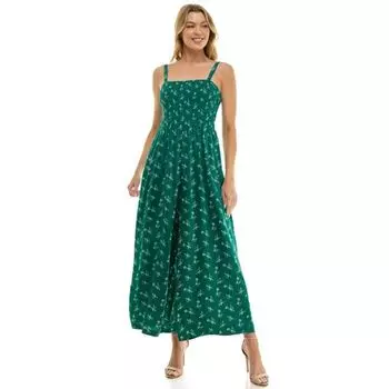 Комбинезон юниоров с широкими штанинами и присборенным лифом As U Wish, цвет green blu