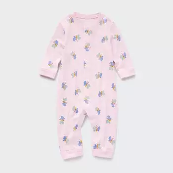 Комбинезон UNIQLO Joy of Print Milling с длинными руками, розовый