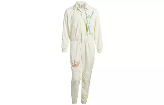 Комбинезон унисекс Off White Adidas Originals, кремовый