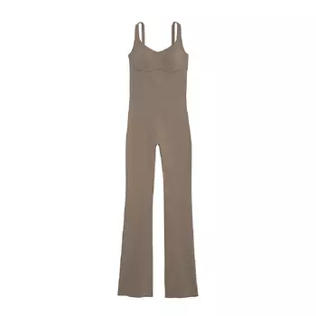 Комбинезон Victoria's Secret VS Elevate Cross-Back Mesh One-Piece, оливковый