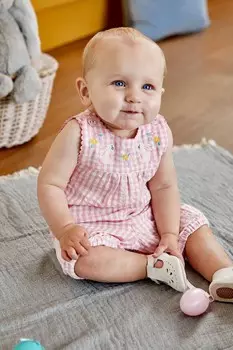 Комбинезон в клетку Виши Jojo Maman Bb, розовый