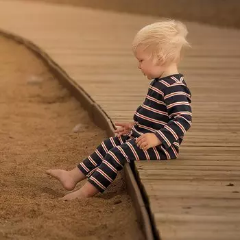 Комбинезон в контрастную полоску без ботильонов ANTEBIES