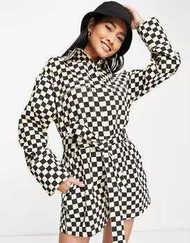 Комбинезон в шахматную клетку ASOS DESIGN
