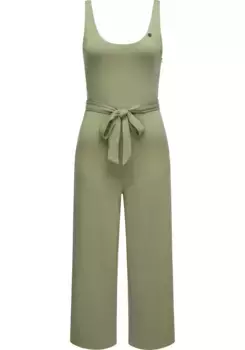 Комбинезон в стиле рэгвир "Lisseta", длинный женский комбинезон с завязывающимся поясом Ragwear, зеленый