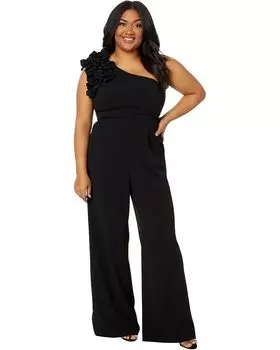 Комбинезон XSCAPE Long Scuba Crepe One Shoulder Jumpsuit, черный