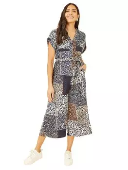 Комбинезон Yumi с леопардовым принтом, темно-синий