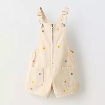 Комбинезон Zara Floral, бежевый