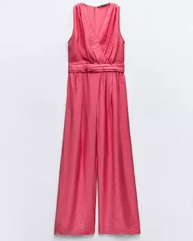 Комбинезон Zara Gathered Waist, розовый