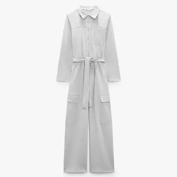 Комбинезон Zara Worker With Pockets, серый