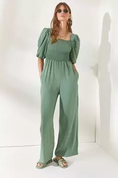 Комбинезон - Зеленый - Классический крой Olalook, зеленый