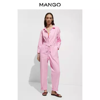 Комбинезон женский Mango на шнурке, розовый