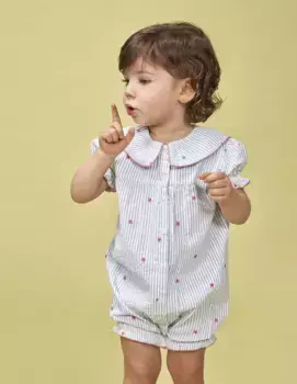 Комбинезоны для девочек в жареные полосатые со звездами Gocco, многоцветный