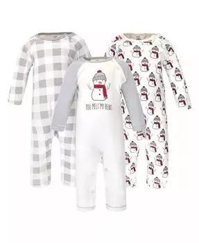 Комбинезоны из органического хлопка для маленьких мальчиков и девочек Touched By Nature, серебряный