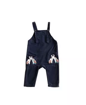 Комбинезоны с нашивками в виде слона для мальчиков и девочек Mixed Up Clothing, синий