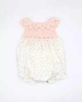 Комбинированная боди-лягушка-девочка Fina Ejerique, розовый