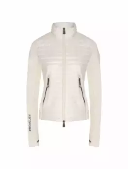 Комбинированная куртка с логотипом Moncler, бежевый