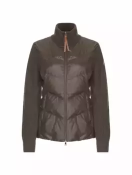 Комбинированная куртка с логотипом Moncler, коричневый